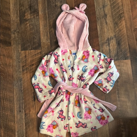 Peppa Pig Robe De Chambre Fille Rose Avec Capuche - 8-10 Ans - Neuve Avec étiquettes
